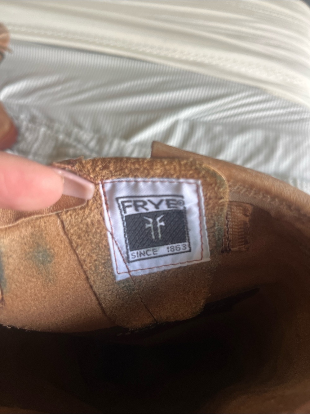 Frye Light Brown Leather Buckle Ankle Boots - Picture 3 of 3